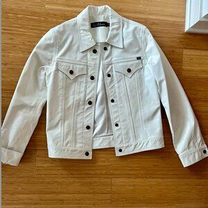 Vintage 2000s Earl Jeans Painted Denim Jackets – White & Gold Petite – Barneys /